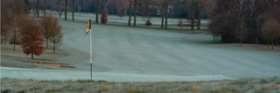 Golfbaan in de winter