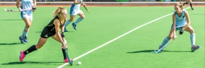 hockey wedstrijd dames in actie